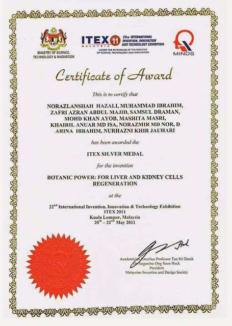 triple t, certificate of award